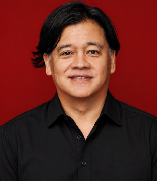 Professional Headshot on Red