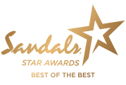 Sandals STAR Awards logo with golden star